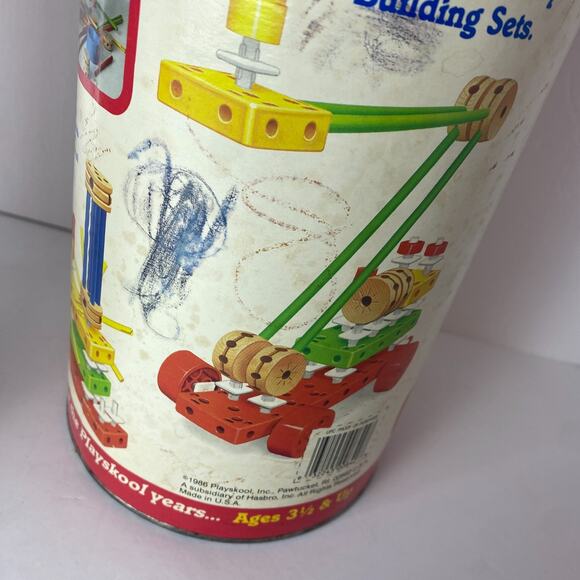 Vtg 1986 Playskool Tinkertoy Super Set & Big Builder Set Random Pieces in Each - Picture 7 of 12